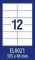 Lipnios etiketės Avery Europe, A4, 105x48mm, 12 etikečių lape, be rėmelio, 100 lapų