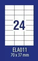 Lipnios etiketės Avery Europe, A4, 70x37mm, 24 etiketės lape, be rėmelio, 100 lapų, baltos spalvos