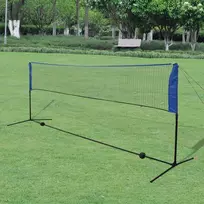 Badmintono tinklas su plunksninukais, 300x155 cm