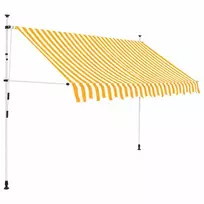 Rankiniu būdu ištraukiama markizė, oranžiniai/balti dryžiai, 300cm