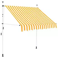 Rankiniu būdu ištraukiama markizė, oranžiniai/balti dryžiai, 200cm