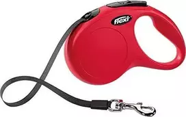 Flexi New Classic S pavadėlis šunims iki 15kg juostinis 5m raudonos spalvos