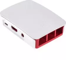 Raspberry Pi 4 oficiali dėžutė - raudonai balta