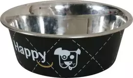 Zolux dubenėlis šuniui plieno nerūdijantis Inox HAPPY 1,5 l kol. juoda