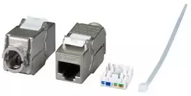 Efb Elektronik EFB EFB Keystone Cat6A/RJ45/10GE Slim, Metall, Werkzeugfrei