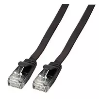 Efb Elektronik EFB RJ45 flat Komutacinis kabelis U/UTP, Cat.6A, PVC, 0,25m, juodas (K8107SW.0,25)