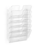 Durable FLEXIPLUS žurnalų ir laikraščių stovas 6 spintos Permatomas