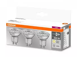 LED lempa Osram PAR16, 4,3W, GU10, 2700K, 350lm, 3vnt.
