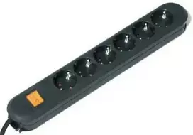 Bachmann lizdų juosta SMART 6 krypčių, juoda 3,0 m, su jungikliu