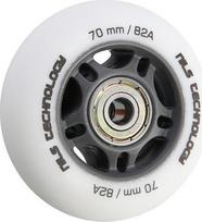 Nils Extreme PU 70x24 82A WHITE MATERIAL (4 pcs) + ABEC-9 (8 pcs) NILS EXTREME