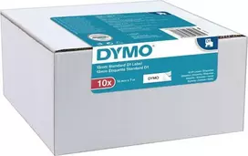 Dymo 1x10 D1 etiketė 12mmx7m nuo juodos iki baltos