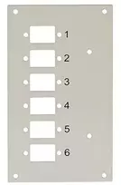 Efb Elektronik EFB 53705.3v2b Priekinis skydelis DIN bėgelio paskirstymo dėžutei 53705.1v3, 6x SC Simp/LC Dupl