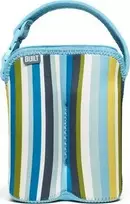 BUILT Bottle Buddy dviejų butelių krepšys su laikikliu (Baby Mėlyna Stripe)