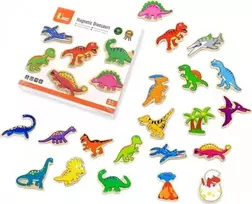 Magnetai šaldytuvams mediniai dinozaurai Viga žaislai 20 vnt