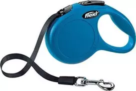 Flexi New Classic XS pavadėlis šunims iki 12kg juostinis 3m mėlynos spalvos