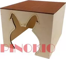 PINOKIO zuikio namelis plokščiu stogu, mažas