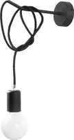Sollux Lighting Sieninis šviestuvas EDISON juodas