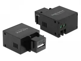 Delock Keystone modulis su A tipo USB 2,1 A įkrovimo lizdu juodos spalvos