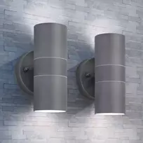 Lauko LED sien. šviest., 2vnt., nerūd. plienas, į viršų/apačią