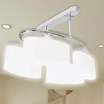 Lubinis šviestuvas Šviestuvas su Stikliniais Elipsoido Formos Gaubtais, 4 E14 Lemputės