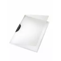 Aplankas su juodu spaustuku Leitz ColorClip, A4, sega iki 30 lapų, plastikinis, matinis