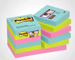 Lipnūs lapeliai3M Post-it® Super Sticky Cosmic, 47.6mmx47.6mm 12 vnt. po 90 lapelių