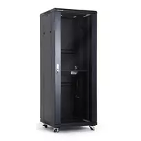 ALAN Q Lantec SS-32U-600-800-01-C 32U 600x800 spintelė, stiklinės priekinės durys, juoda