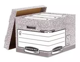 Fellowes Bankers Box System su FSC archyvinė dėžutė su nuimamu dangteliu FastFold, op. 1 vnt. (00810-FFEU)