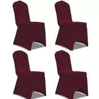 Tamprūs užvalkalai kėdėms, 4 vnt., Vyšninės spalvos