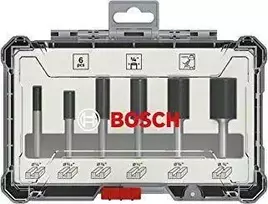 Bosch 6 daliu frezų kompl. 8 mm kotu,"Straight"