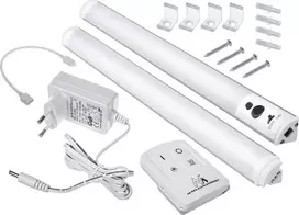 Lubinis šviestuvas MACLEAN MCE245 Maclean MCE245 Po spintele LED linijinė lempa, 2 modulių rinkinys su nuotolinio valdymo pultu