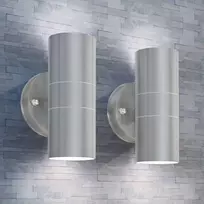Lauko LED sien. šviest., 2vnt., nerūd. plienas, į viršų/apačią
