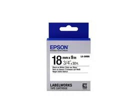 Epson Label Cartridge LK-5WBN Standartiniai klijai Juodas ant Balto 18mm (9m)