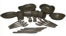 Mil-Tec Plastikinis turistinis indų rinkinys, 26 vnt.