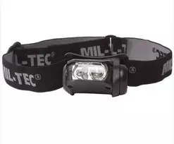 Mil-Tec LED prožektorius tvirtinamas ant galvos 4-colour, Juodas