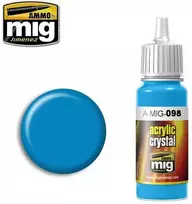 AMMO by MIG Jimenez AMMO MIG akriliniai dažai Crystal Light Mėlyna 17 ml (0098) – stiklo efektas