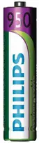 „Philips“ įkraunama baterija R03B4A95/10 - Įkraunama baterija - Nikelio-metalo hidrido (NiMH) - 1,2 V - 950 mAh - Įvairių spalvų - AAA