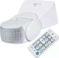 Czujnik „Maclean“ PIR judesio jutiklis, infraraudonųjų spindulių, su nuotolinio valdymo pultu, maks. 800 W (lemputė), maks. 1200 W (LED), MCE241