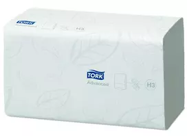 Popieriniai rankšluosčiai TORK Advanced ZZ Fold H3, 2 sl., 250 servetėlių, 24.8 x 23 cm, balta sp.