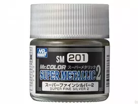 Mr Hobby Mr.Hobby Mr.Color Super Metallic II SM-201 Super Fine Sidabrinis II, 10 ml dažai