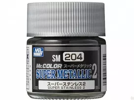 Mr Hobby Mr.Hobby Mr. Color Super Metallic II nitro dažai SM-204 Super Stainless II 10 ml