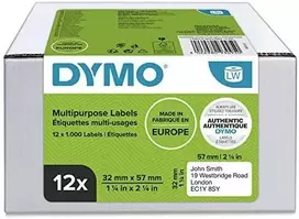 DYMO LW – Multi-Purpose Labels – 32 x 57 mm – 2093095 Balta Lipni spausdintuvo etiketė