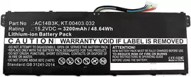 Coreparts Bateria MicroBattery Nešiojamas kompiuteris Baterija for Acer