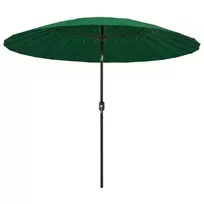 Lauko skėtis su aliuminio stulpu, žalios spalvos, 270cm