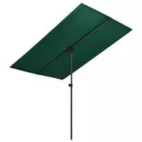 Sodo skėtis nuo saulės su aliuminio stulpu, žalias, 2x1,5m
