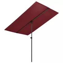 Sodo skėtis nuo saulės su aliuminio stulpu, raudonas, 2x1,5m