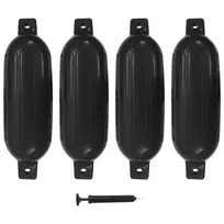 Valties bortų apsaugos, 4vnt., juodos spalvos, 58,5x16,5cm, PVC