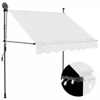 Rankiniu būdu ištraukiama markizė su LED, kreminė, 100cm