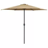 Sodo skėtis nuo saulės su aliuminio stulpu, taupe, 270x246cm