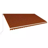 Ištraukiama markizė, oranžinė ir ruda, 600x300cm, automatinė